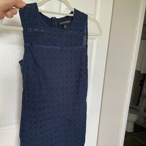 Banana Republic eyelet navy dress